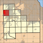 Map highlighting Plainfield Township, Will County, Illinois